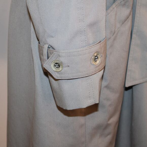 VTG BREM Rainwear Ladies Trench Coat, Double Button, Belted Long sz 12 Petite - Picture 6 of 10